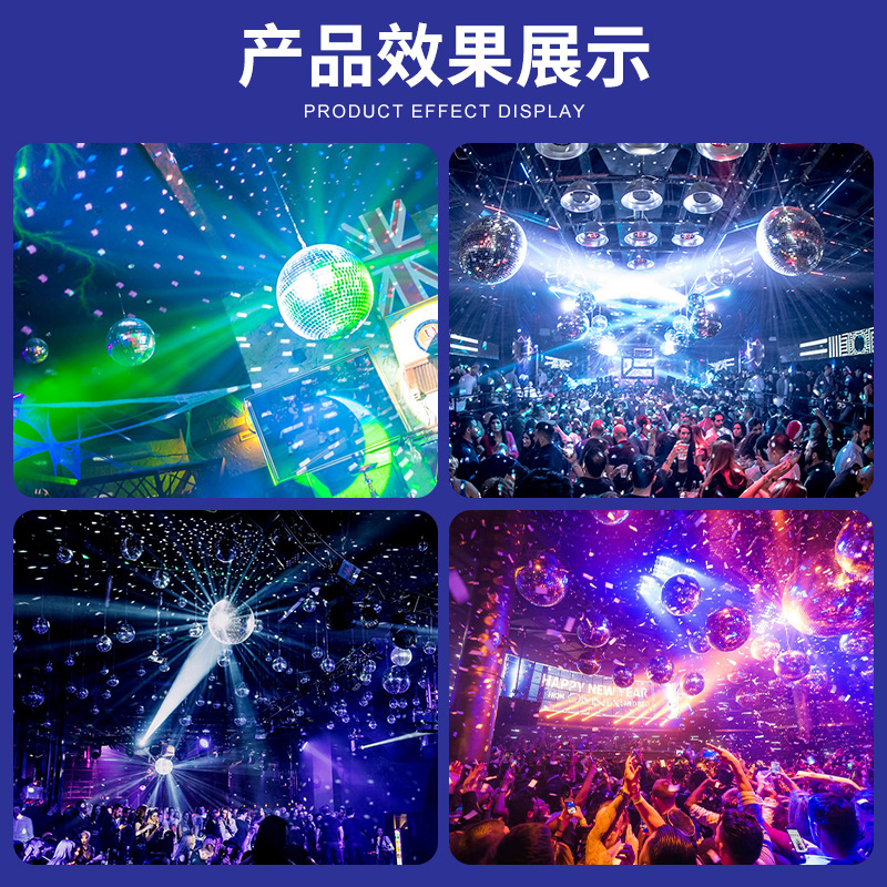 Wenjing espejo bola reflectante bar club nocturno KTV destellante foco de cristal escenario iluminación decoración bola de cristal reflectante