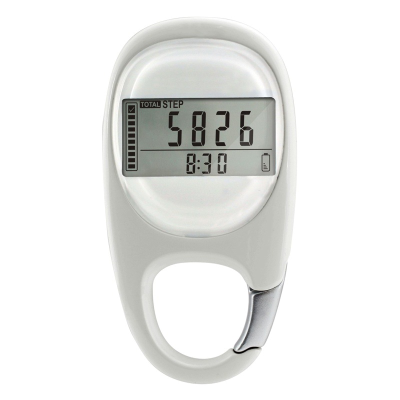 3D Sensor Pedometer Carabiner Keychain Step Counting Distance Calories Fitness Running Digital Pedometer