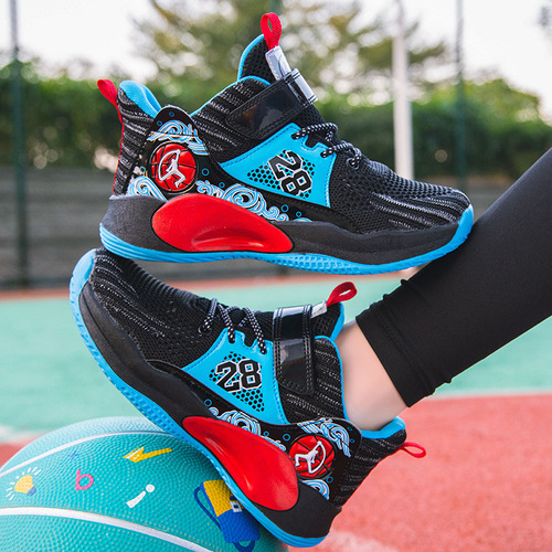 Children's shoes, boys' running shoes, new summer mesh shoes, breathable non-slip children's basketball shoes, student casual sports shoes