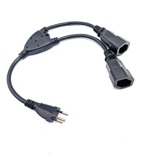 Brazilian One-To-Two Male and Female Plug Extension Cord Swiss One-To-Two Extension Cord Brazilian Three-Plug Connection Cord