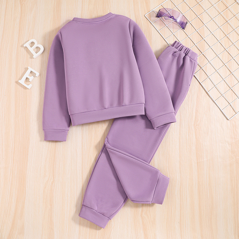 Abbigliamento per bambini 2023 autunno/inverno nuovi pantaloni casual con cappuccio a maniche lunghe per bambini set in due pezzi per ragazze_voghion.com