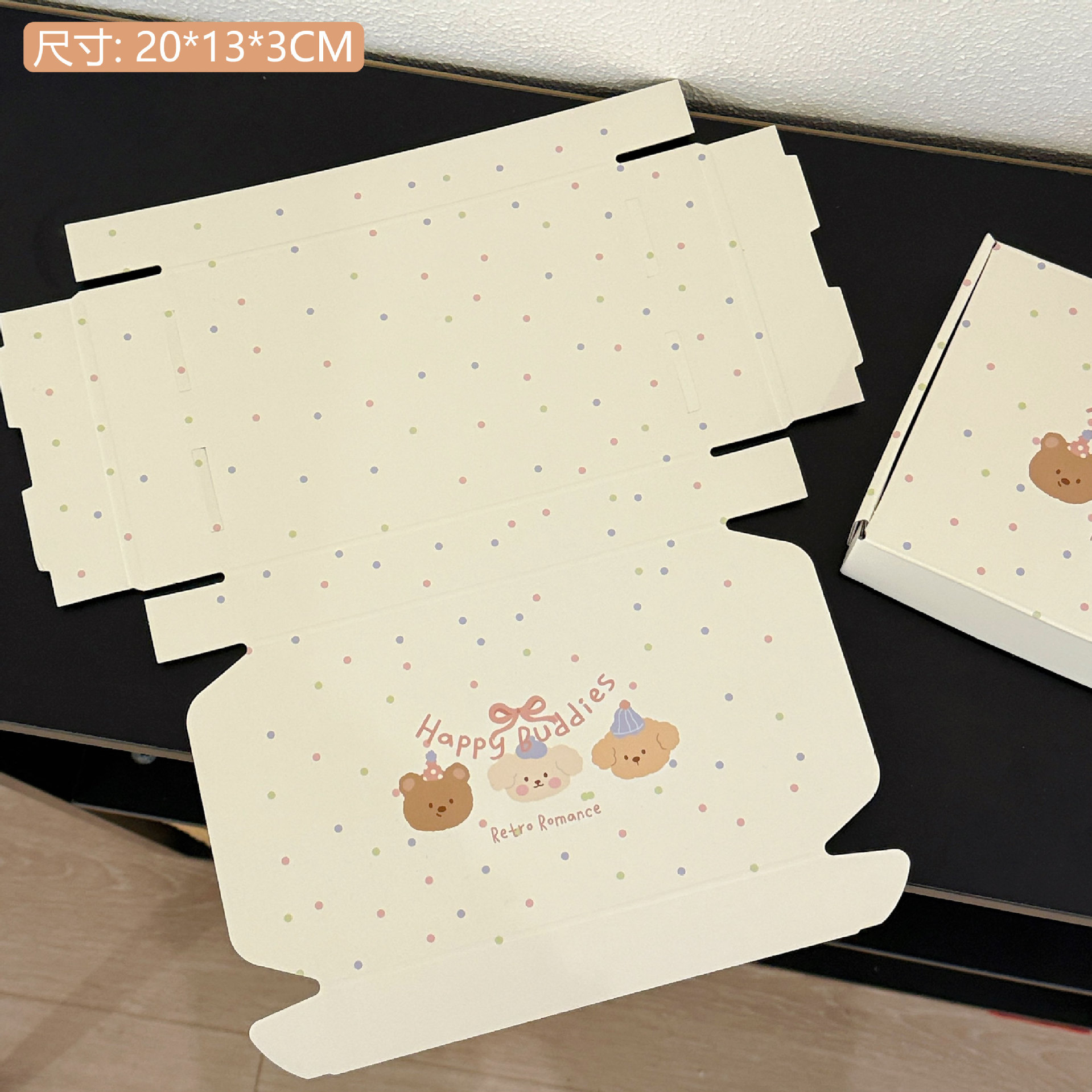 Cute leche amarillo de lazo caja de avión de alto valor facial caja de embalaje caja de regalo caja cuadrada gruesa