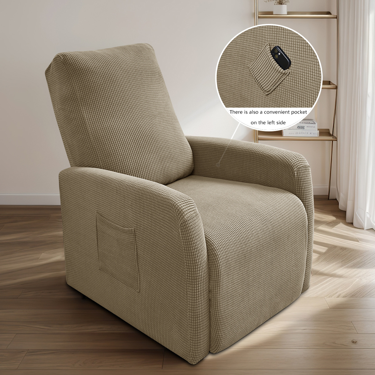 Cross-border Waterproof Stretch Fleece Small Chivas Sofa Cover Corn Kernels Single-position Split Recliner Cover Cover