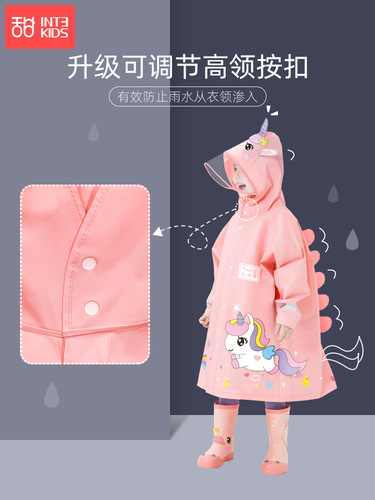 Children's Raincoat Girls Kindergarten Boys Going to School Primary School Rain Poncho Kids Baby Suit Waterproof Full Body 2024