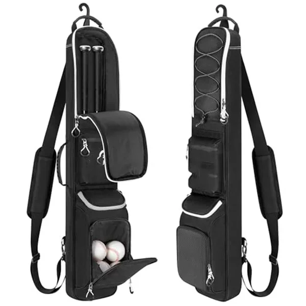 Cross-border portable double-rod baseball bag, multifunctional sports storage bag, waterproof and wear-resistant single-shoulder travel bag, large-capacity bag