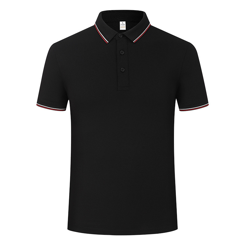 Xinjiang algodón largo frío elástico no deformado camiseta publicitaria de manga corta camiseta cultural polo ropa de trabajo personalizada