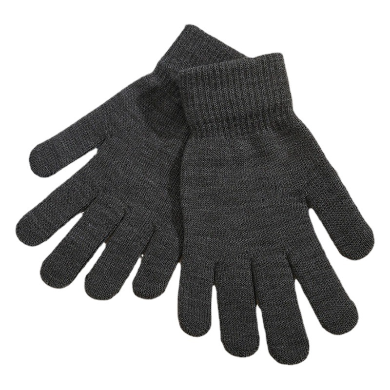 Otoño color sólido estiramiento guantes calientes guantes de punto a prueba de viento a prueba de frío de las mujeres guantes de dedo anticongelantes para montar al aire libre