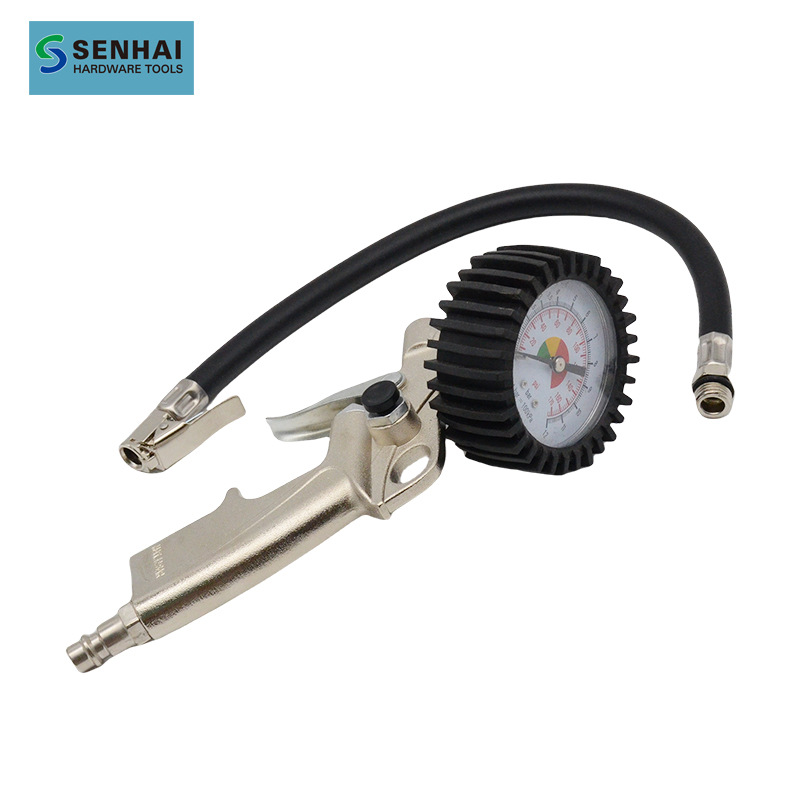 汽车轮胎胎压表监测充气表带表充气管胎压计加气打气枪汽修工具