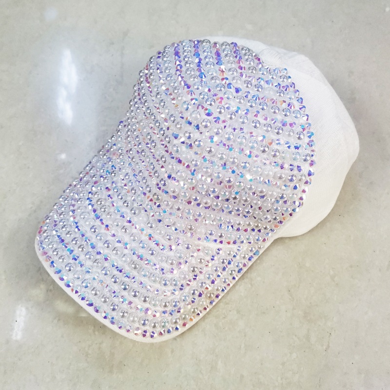 Women's Elegant Classic Style Color Block Rhinestone Curved Eaves Baseball Cap display picture 8