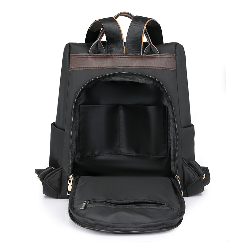 2024 verano nuevo estilo color sólido para mujer mochila de nailon simple ocio multifuncional antirrobo duradera mochila de viaje