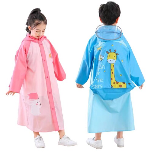 Paradise N007YT backpack style cute children's raincoat with school bag student poncho men and women wholesale