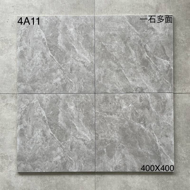 キッチントイレの床タイル400x400滑り止め耐摩耗性床タイルバルコニータイル浴室模造古煉瓦グレー|undefined