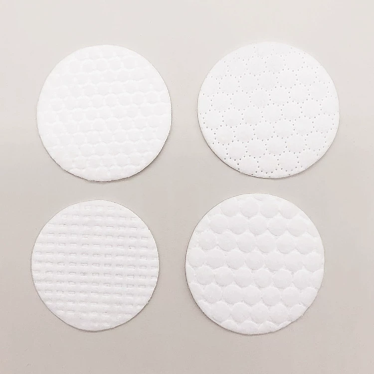 Оптовая продажа фабрики все виды узора круглый макияж хлопок красоты макияж Remover хлопок Круглый Кусок тиснением края нажав двойной эффект макияж хлопок