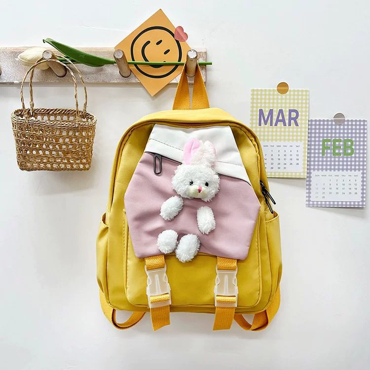 Children's backpack, cute nylon rabbit, small school bag, 2023 collection, Korean style