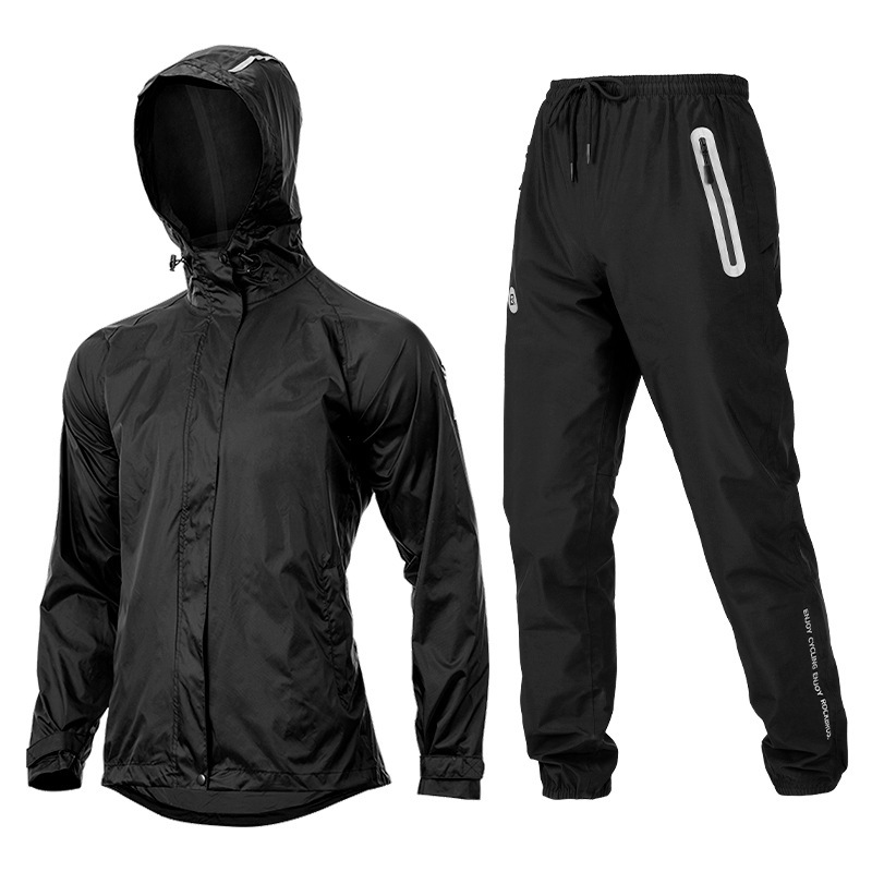 Brother rock motorcycle raincoat rain pants suit men's split motorcycle rainproof whole body waterproof riding poncho
