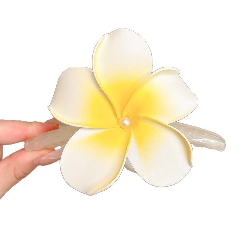 2025 nueva sensación de alto nivel de flores de cabello huevo de flores agarrando clip de cabeza de mujer cabeza de flores de tiburón clip de cabello