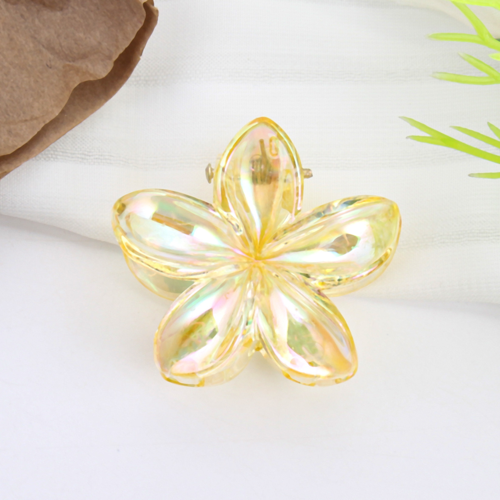 Red huevo flores flores clip para el pelo clip para la cabeza de las mujeres clip para el cabello de tiburón de vacaciones al mar adornamiento para el cabello de alta calidad