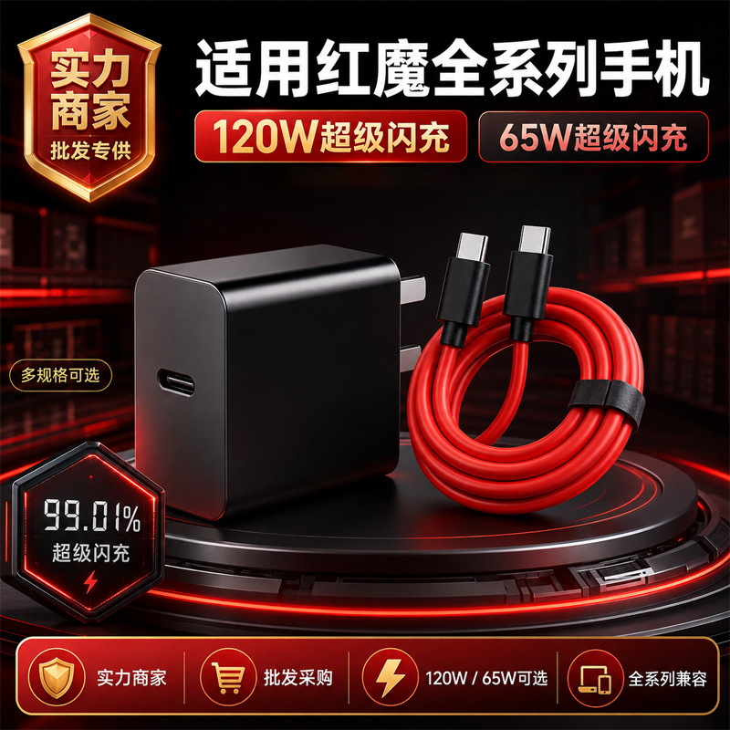 Compatible with Nubia Red Magic charger 120W/65W flash charging head data cable Z70Ultr fast charging Lingxi fast charging