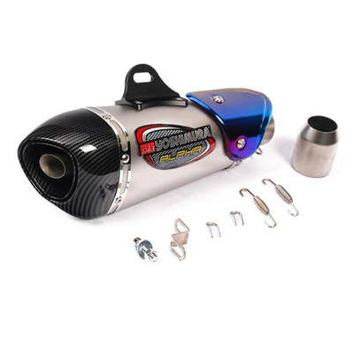 400 K8 K9 ZX6/10R – Exhaust pipe - titanium-body-anti-carbon-tail-with-blue-cover