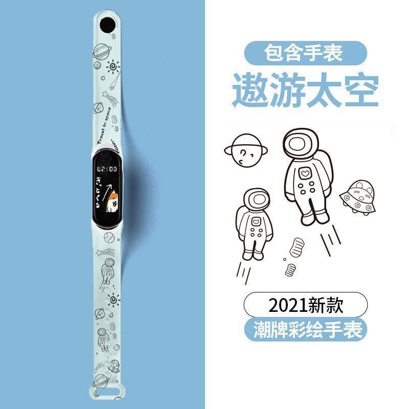 男女学生向けスマートブレスレット、カップルスポーツウォッチ、歩数計、心拍数と血圧測定、子供用電子時計、発光|undefined