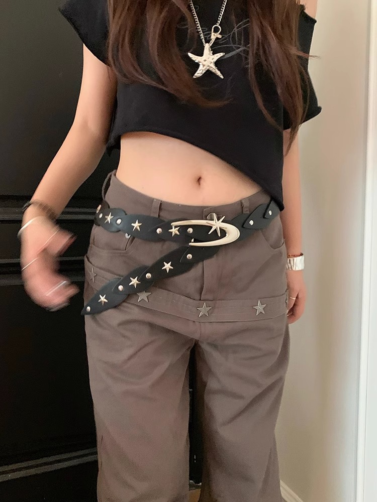 Y2k Spice Girl Star Gürtel Weibliche Nische Design Sinn Subkultur Vielseitige Taille Kette Punk Stil Taille Gürtel Zubehör_voghion.com