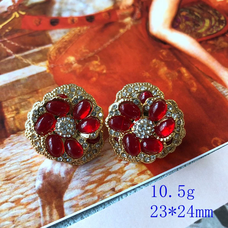 Серебряная игла-сердечко с двух сторон, серьги-цереты, с камнем, цветочный