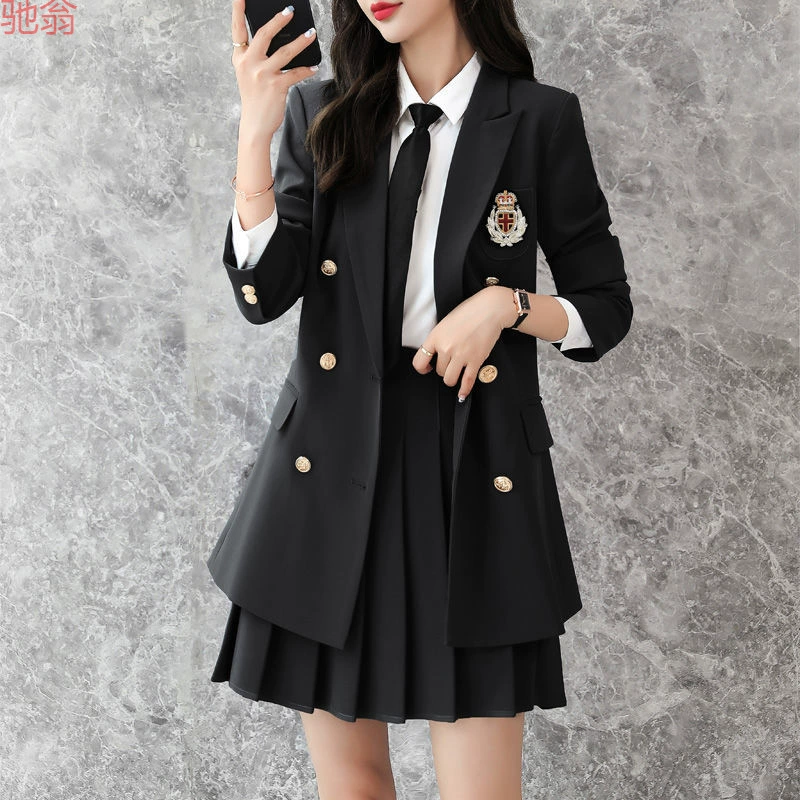 Y9Z Academy Wind JK Униформа Комплект осенней одежды 2021 новый иностранный газ с высокой блокировкой красный взрыв тонкий темперамент