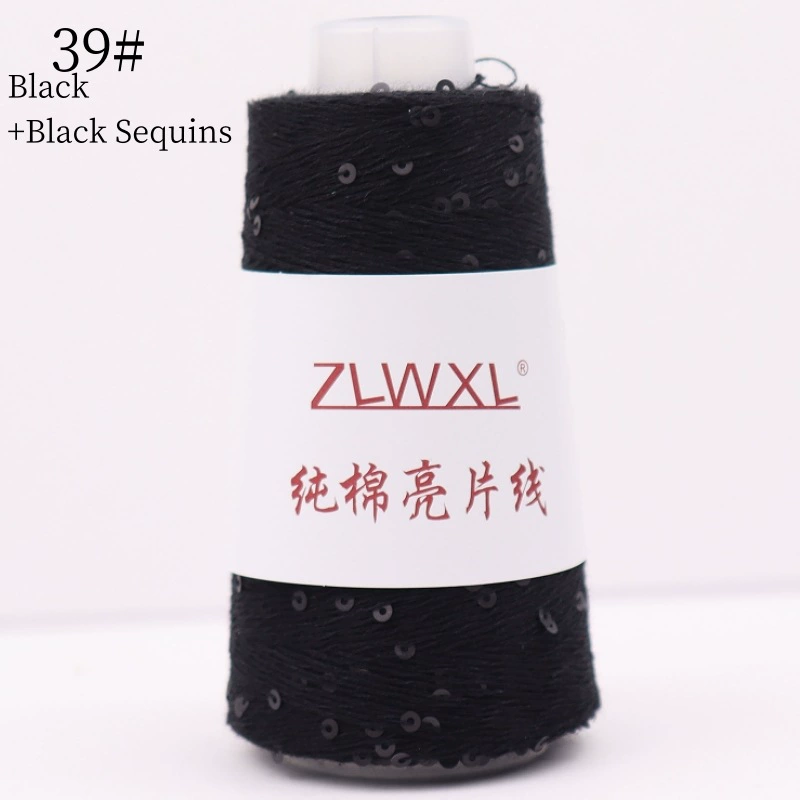 С Sequин хлопчатобумажная пряжа (ZLWXL) 50 г моток, 400 м, нашивочные стразы