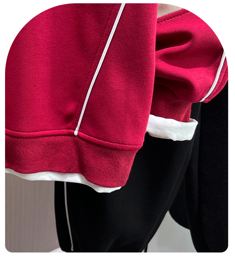 Conjunto de duas peças de suéter casual com rosto sorridente para meninos, esportes 2024, primavera, para crianças de meia idade e bi, da moda_voghion.com