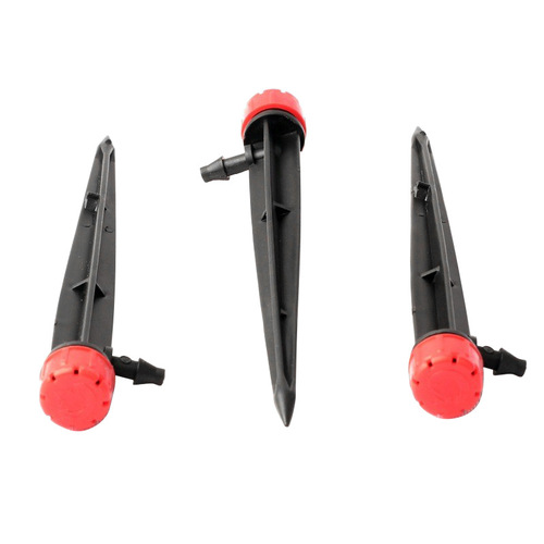 Watering drip irrigation sprinkler nozzle automatic flower watering orchard water-saving accessories red eight-hole adjustable ground-plug irrigator