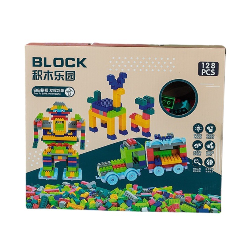 Ilustración de plástico para niños bloques de construcción rompecabezas montaje de juguete rompecabezas DIY gran partícula gran ciencia y educación regalo