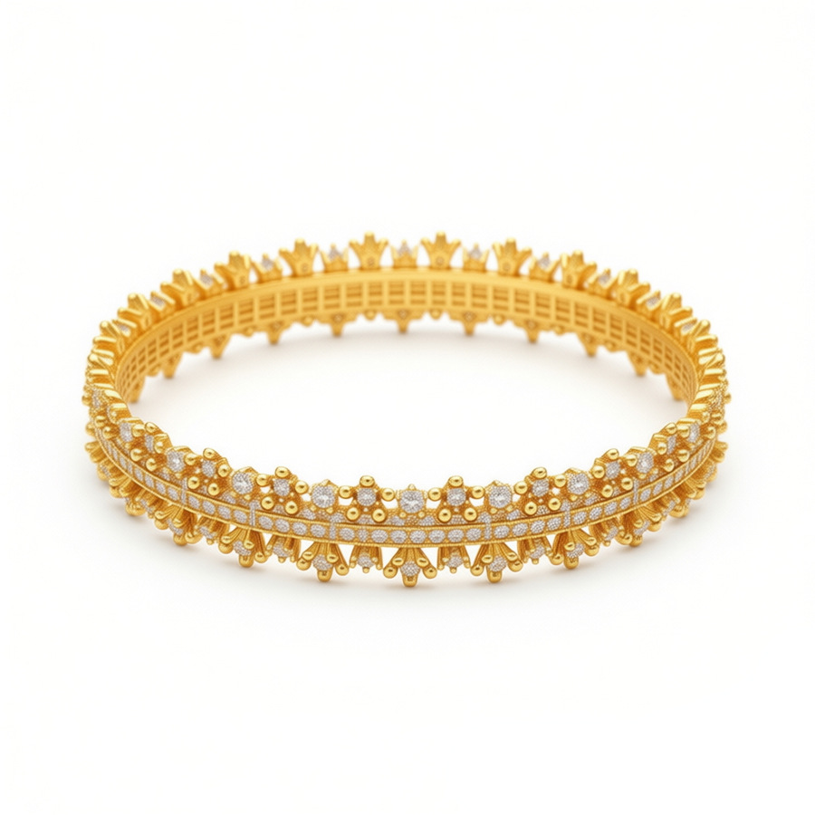 Oro real eléctrico de diamante encaje hueco pulsera de fijación temperamento pulsera de lujo ligera alta sensación de joyería al por mayor