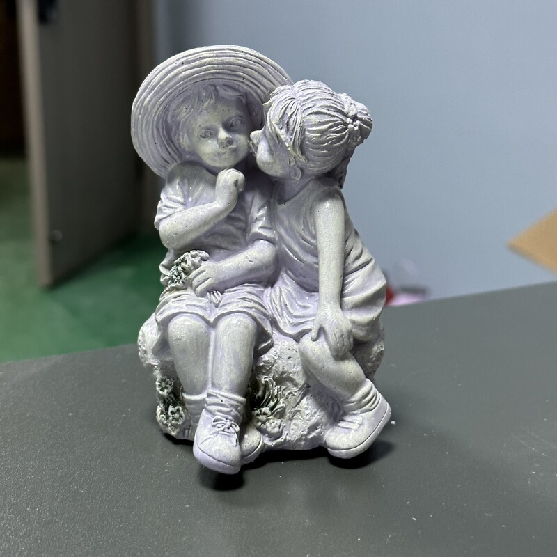 国境を越えた新しい少年少女青少年子供アート中庭樹脂装飾品動悸装飾像風景フィギュア|undefined