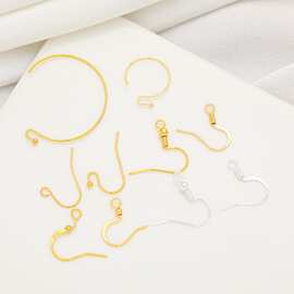 铜包金镀金C形半圆耳钩耳勾耳坠耳环耳饰diy手工饰品耳环配件材料