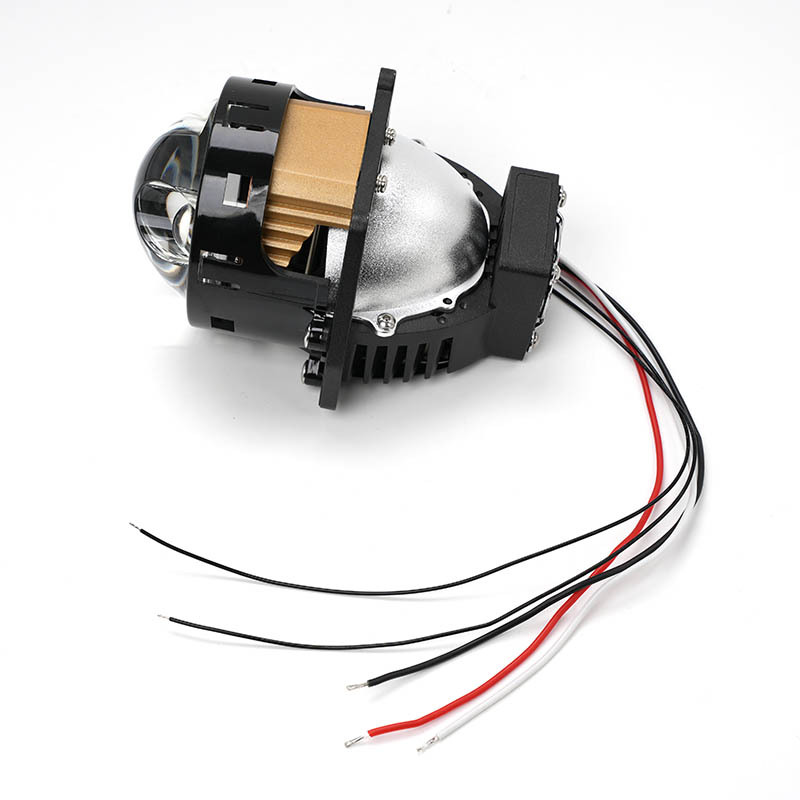 Faros del automóvil T2 tres tazas de luz doble LED directo doble lente láser transformar y actualizar los faros 80W