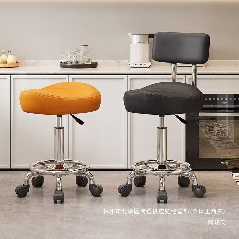 Fábrica directa silla de silla de montar taburetes elevadores en vivo cajero con ruedas silla de bar cocina rueda universal