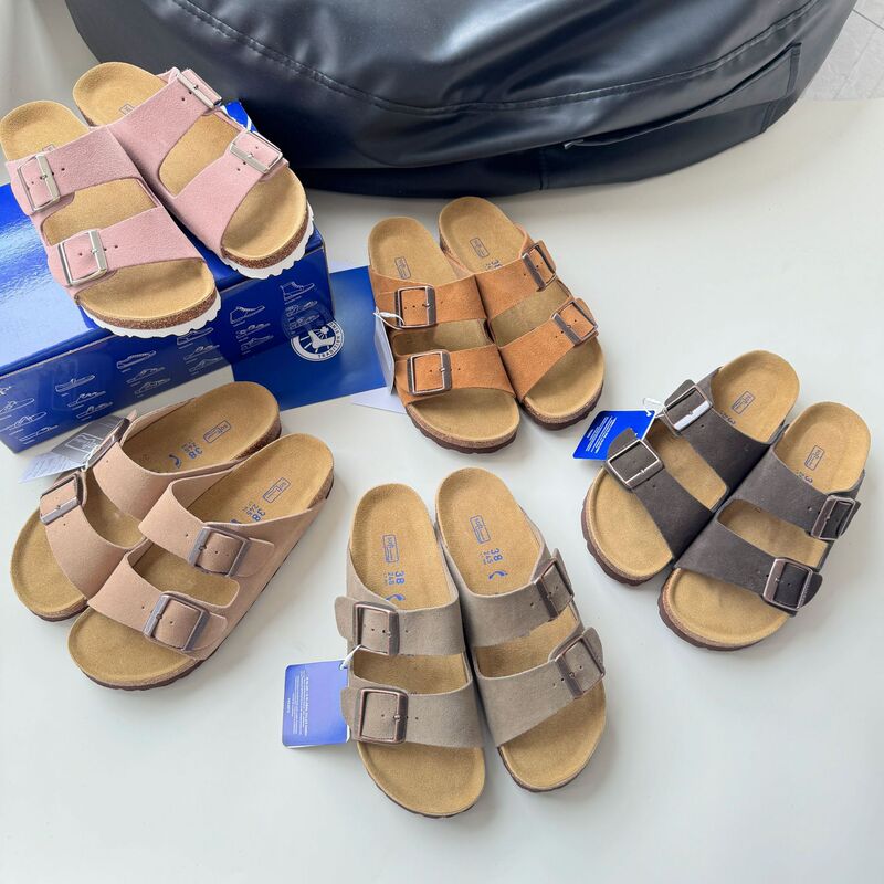 Sangpo Birkan Shoes High-end Cork Sandals Genuine Leather Platform Fishing Birkan Slippers Outfit Women's Summer 2025 Fashion