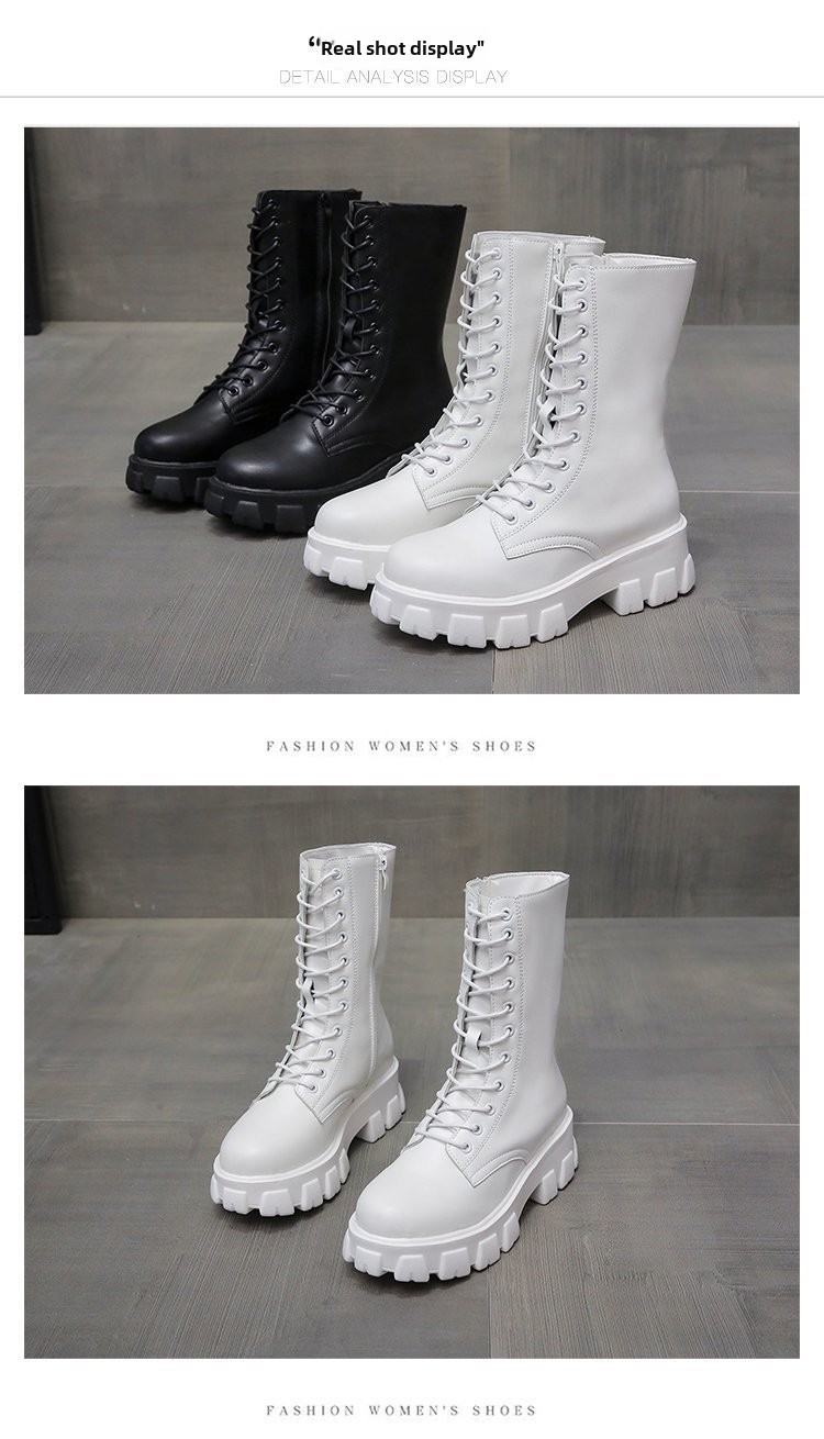 Hoge martin boots met veters voor dames lederen motorlaarzen_voghion.com