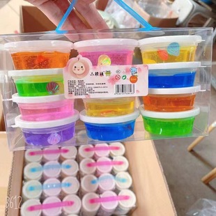 High permeability 12-In foaming glue small can amuse 12-color foaming glue fruit mud shell mud Pearl gold powder mud children's toys