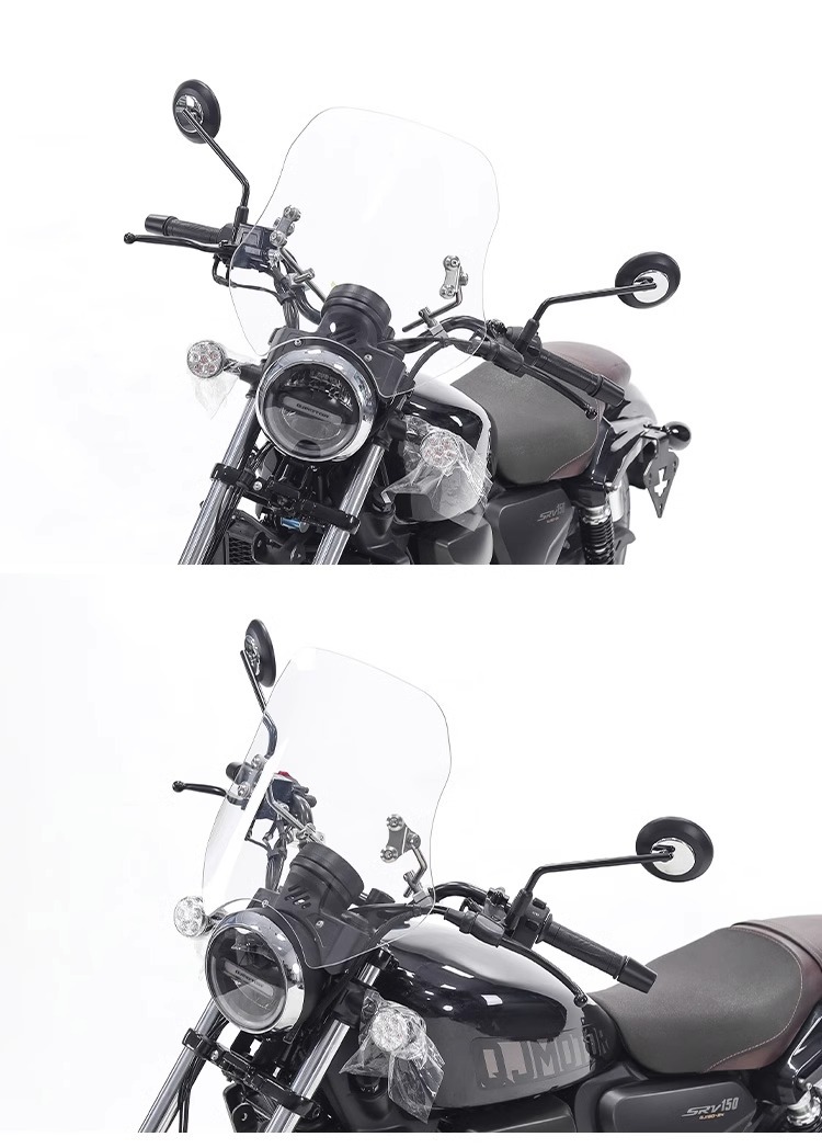 Muscle car Wolf suitable for Qianjiang flash 150 windshield windshield front windshield motorcycle modification adjustable