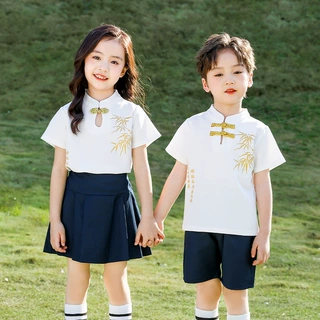 幼儿园园服夏装六一儿童运动班服小学生校服夏季套装学院风毕业服