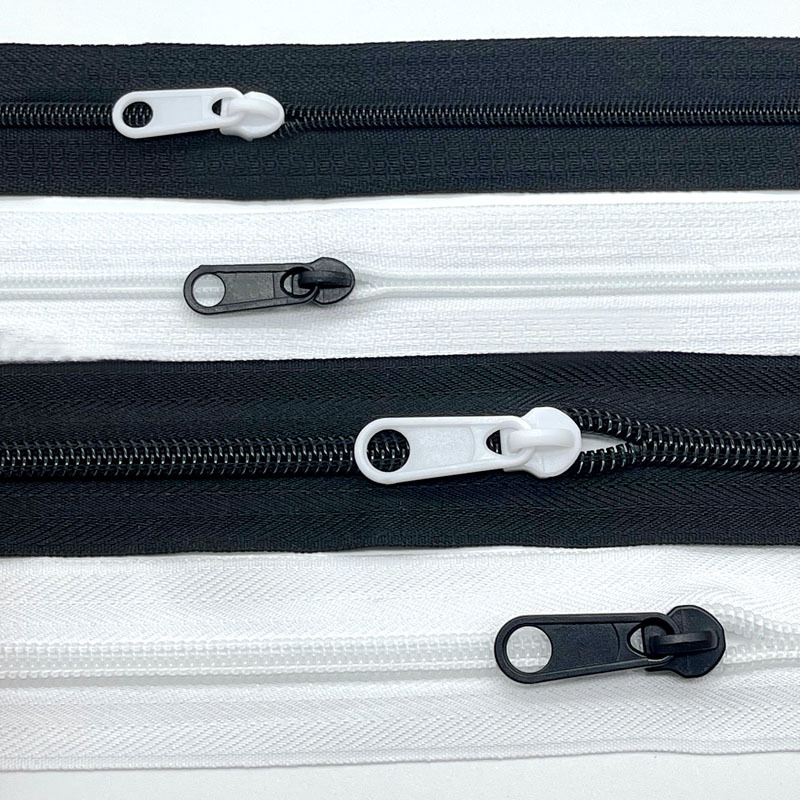 Zipper finished product for cushion cover, nylon code installed zipper, suitcase and bedding without tail zipper head pillow zipper wholesale