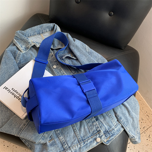 Toast Bag Fitness Bag for Men and Women 2024 Cross-border New Oxford Candy Color Crossbody Sports Travel Leisure Yoga Bag