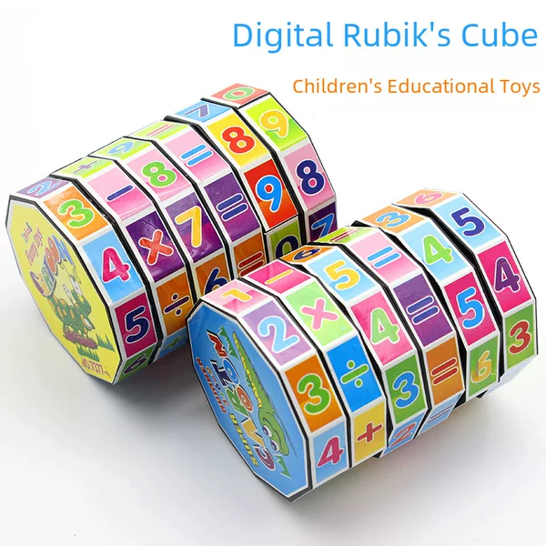 Cylindrical plastic Rubik's Cube children's digital Rubik's Cube educational toy cylindrical Rubik's Cube Hot Selling stall supply wholesale
