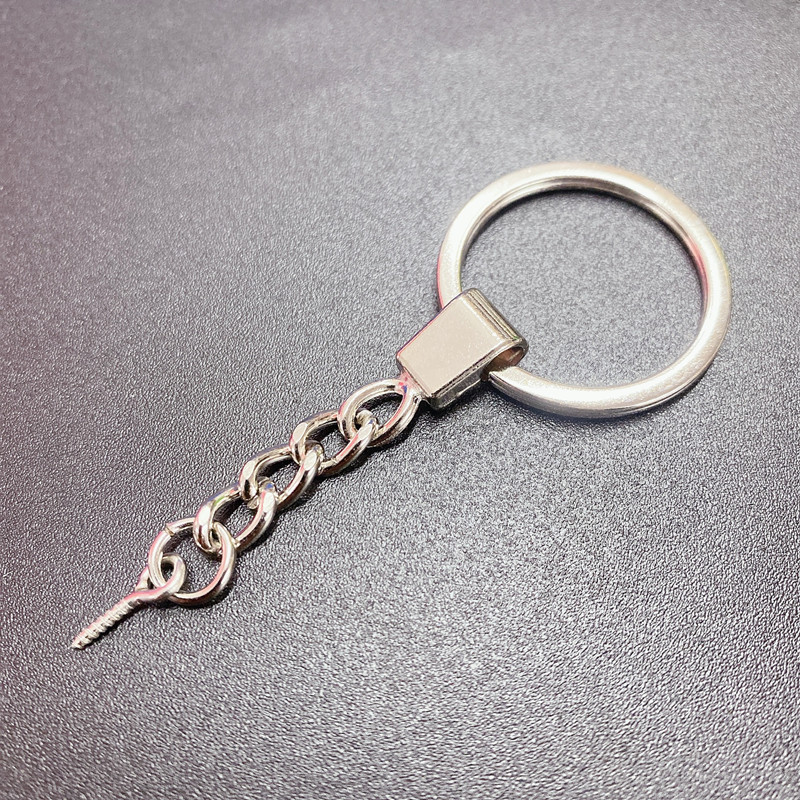 クロスボーダー ステンレス製キーホルダー チェーン付き DIY フィギュア 吊り下げバックル アクセサリー チャーム ペンダント チェーン|undefined