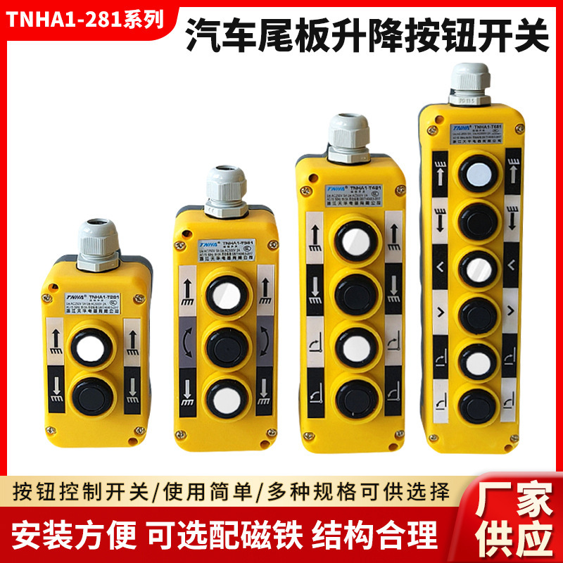 TNHA1-t281 Car Tail Plate Lift Button Switch Magnet Hydraulic Controller COB-281 COP-2b