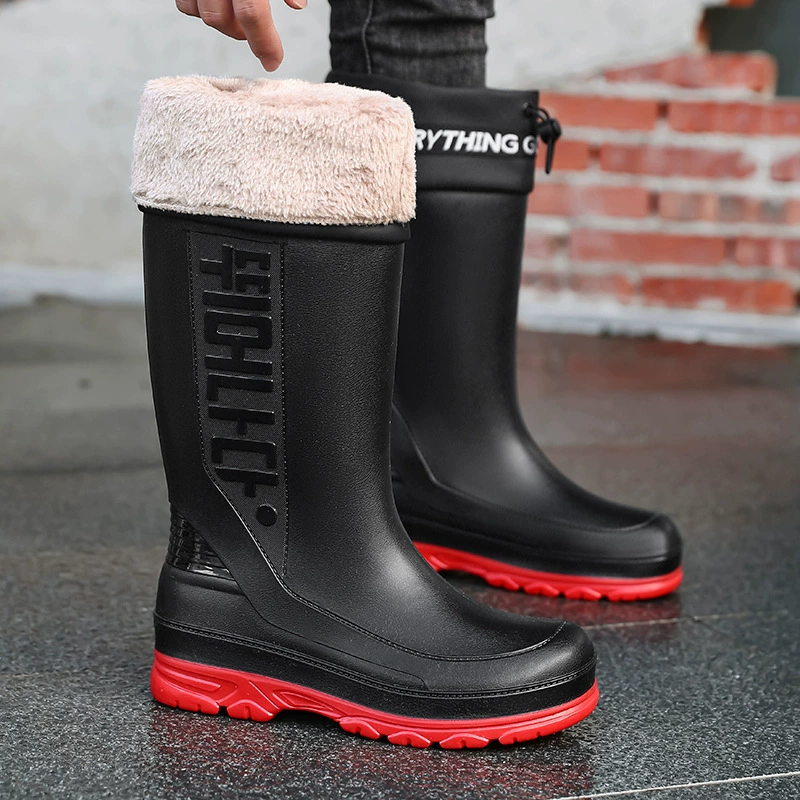 Трансграничные дождевые сапоги средний цилиндр мужские дождевые сапоги водонепроницаемая нескользящая мойка автомобиля на вынос кухня водная обувь для ловли рыбы