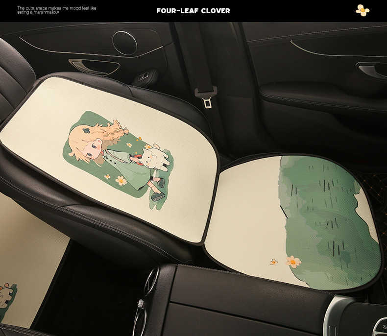 26 Styles of Cute Cartoon Car Seat Cushions for Girls, Suitable for All Seasons, Breathable Summer Cooling Pads, Personalized Goddess Style