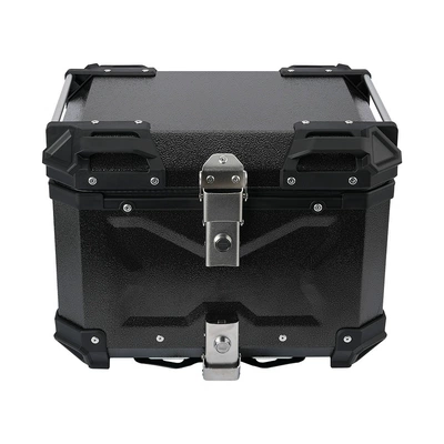 Motorcycle trunk: Box, Universal Large-Capacity Storage Tail - 45l-three-sided-embossed-tail-boxexplosion-black