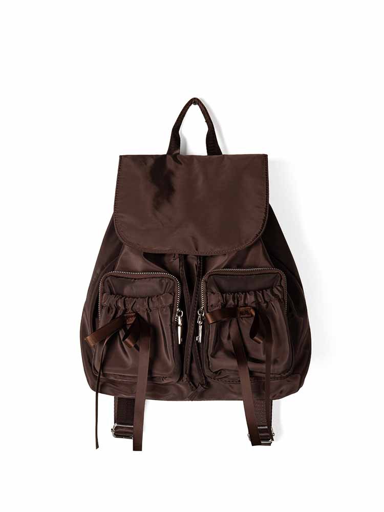 Koreanische Version des neuen Ins-Stils mit süßer Schleife, leichter Pendelrucksack aus Nylon-Canvas mit großer Kapazität_voghion.com